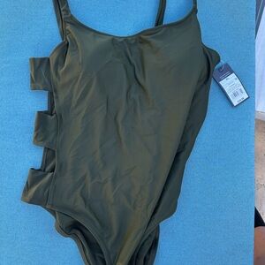 Target Olive Green Women Swim One Piece